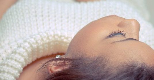 A woman laying down