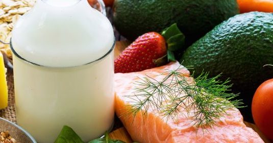 A table full of healthy food from the food groups