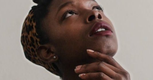 A woman thinking inquisitively
