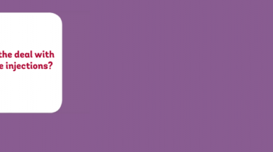 A banner asking about hormone injections