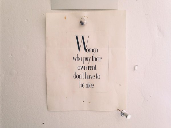 A little inspiration in a woman artist's studio. Photo by Tom Smith.