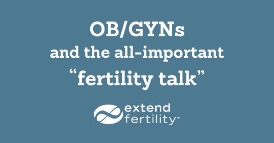 A banner for OB/GYNs giving the fertility talk