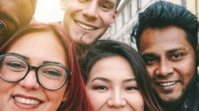 A group of people smiling for a picture